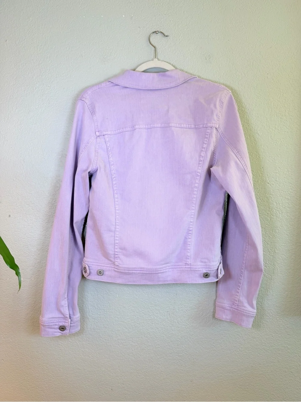 Adriano Golschmied Robyn Lavender Pastel Purple Stretch Classic Jean Jacket L